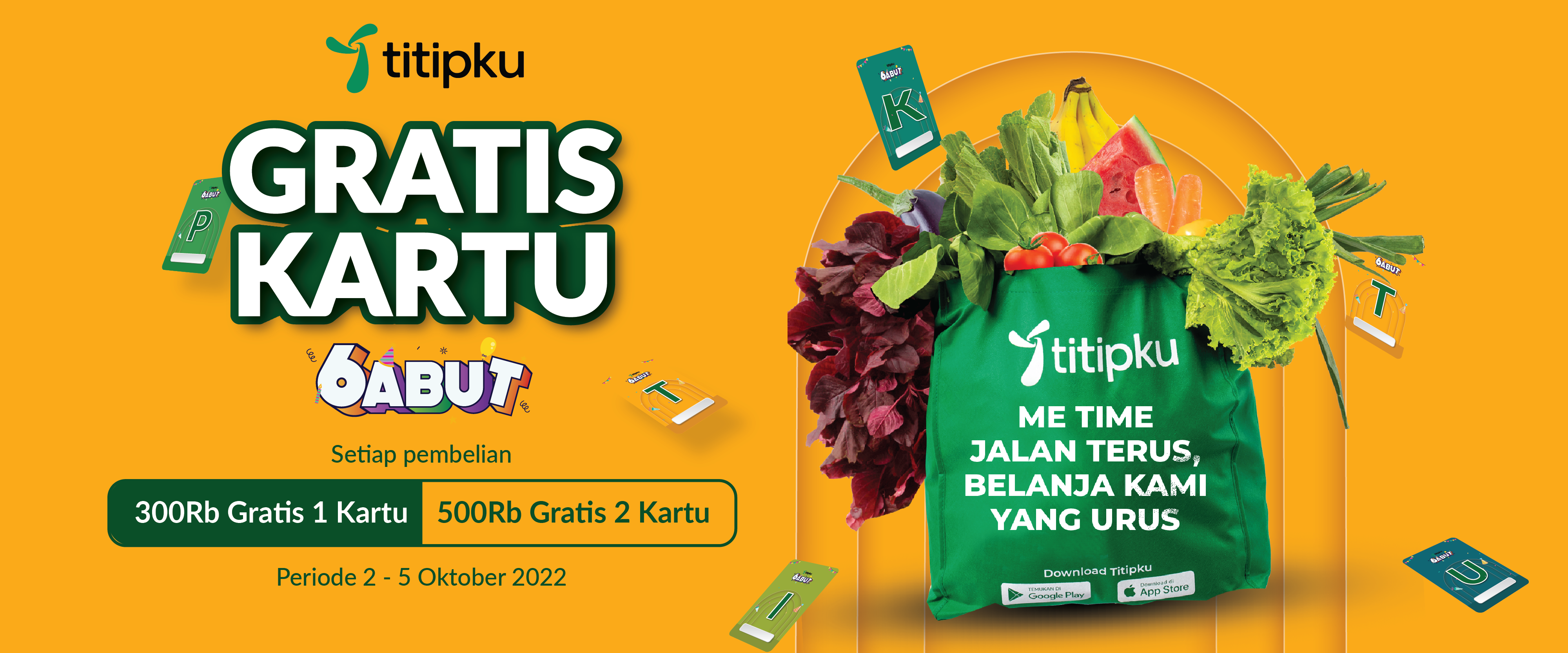 Gratis Kartu Huruf 6abut Challenge
